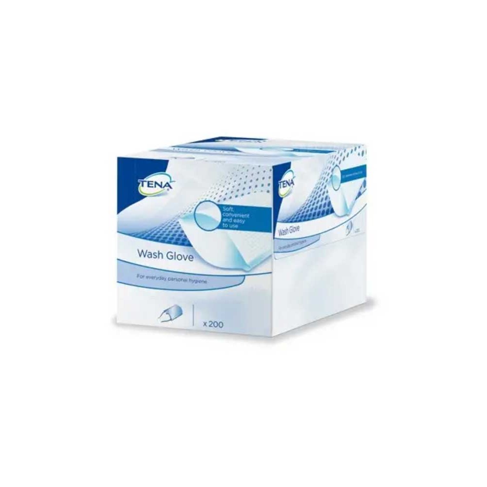 TENA WASH GLOVES - GANT DE TOILETTE NON PLASTIFIE